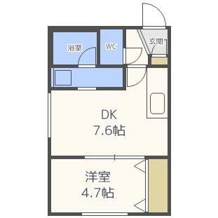 札幌市北区北三十四条西のマンションの間取り