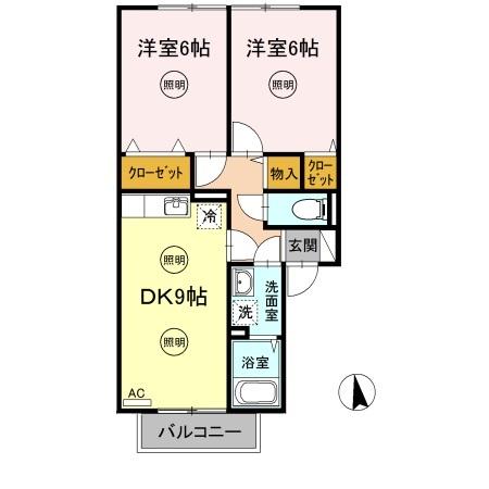 高松市木太町のアパートの間取り