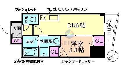 エステムコート大阪グラビティの間取り