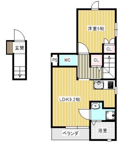 Louve西中新田の間取り