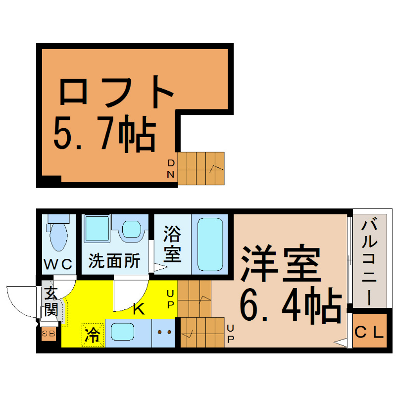 プライム下坂の間取り