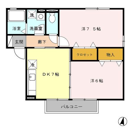 クレール海原IIの間取り