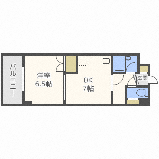 札幌市北区北三十七条西のマンションの間取り