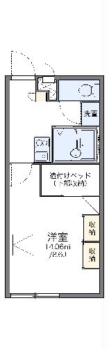 レオパレスディアコート与崎の間取り