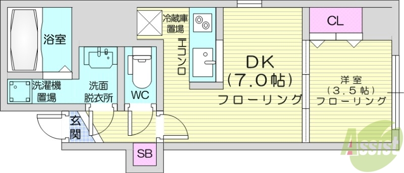 カーサベルタの間取り