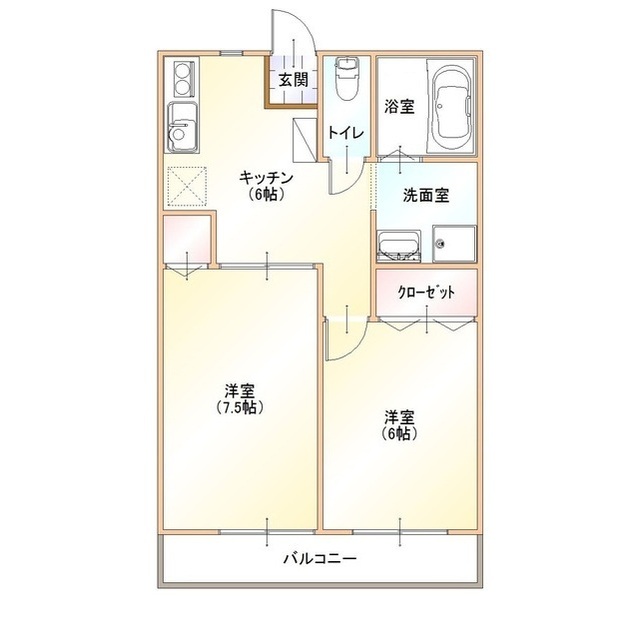 サンパーク清水Ｂ棟の間取り