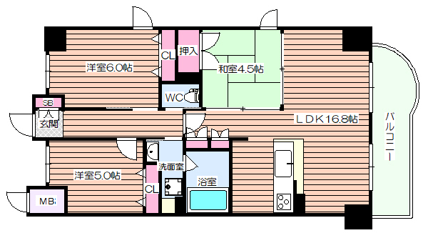 メイプルガーデン梅田の間取り
