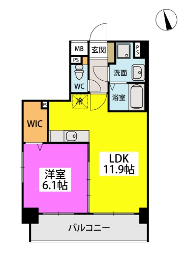 レーヴ陣原の間取り