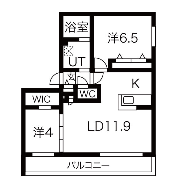 ロイヤルガーデン北６条の間取り