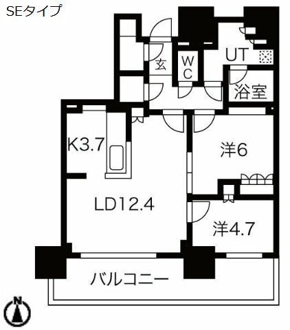 ローレルタワー堺筋本町の間取り