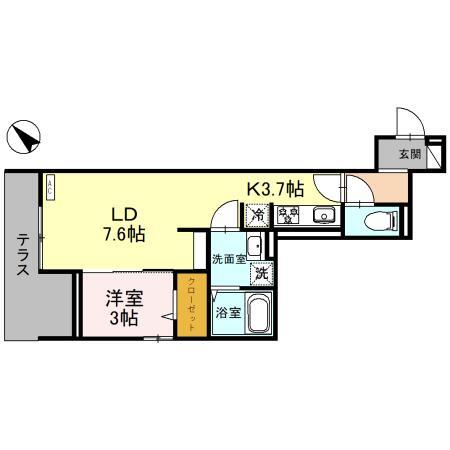 Ｄ－ＲＥＳＩＤＥＮＣＥ東田町の間取り