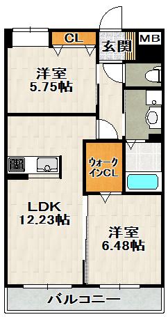 ベレオ宝塚B棟の間取り