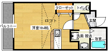 広島市南区金屋町のマンションの間取り