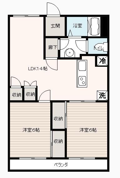 こぐまマンション高松町の間取り