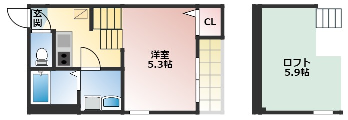 Lumo庄内通の間取り