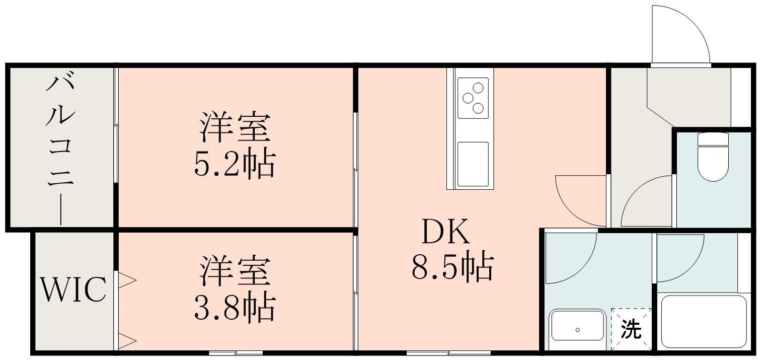 鹿児島市南新町のマンションの間取り