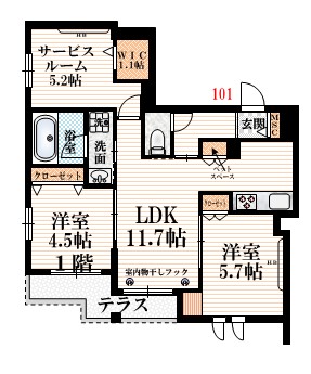 ＣＬＡＩＲ　ＭＡＩＳＯＮ　ＫＵＧＡＹＡＭＡの間取り