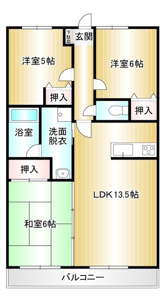 セルシオハイツ幸袋の間取り