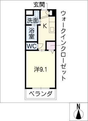 ラフィネ大安　Ａ棟の間取り