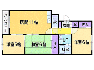 ハイグレード新札幌の間取り