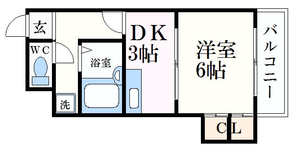 姫路市西庄のマンションの間取り