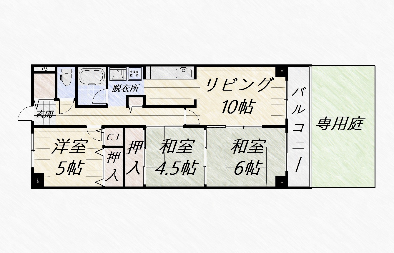 八尾市山本町北のマンションの間取り