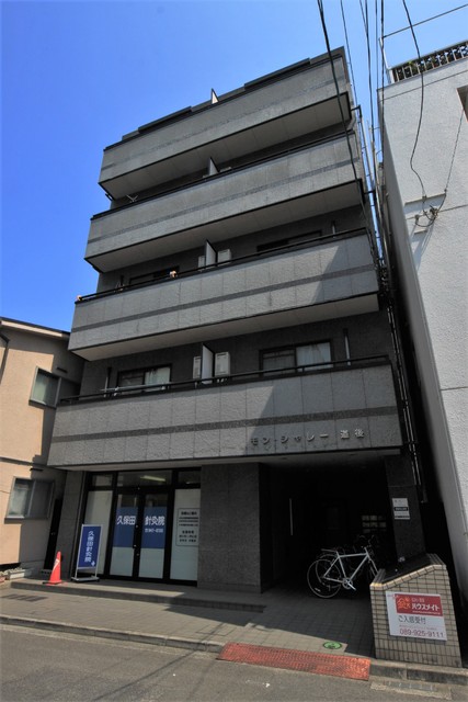 松山市中一万町のマンションの建物外観