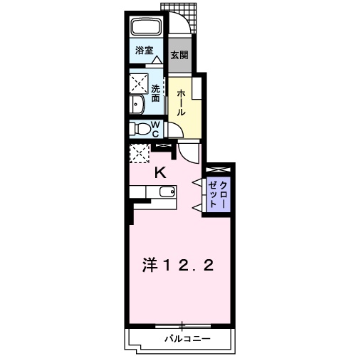 西脇市下戸田のアパートの間取り