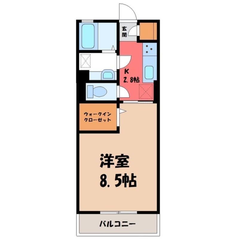 古河市緑町のアパートの間取り