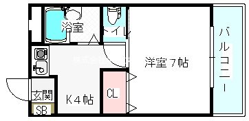 吹田市高浜町のマンションの間取り