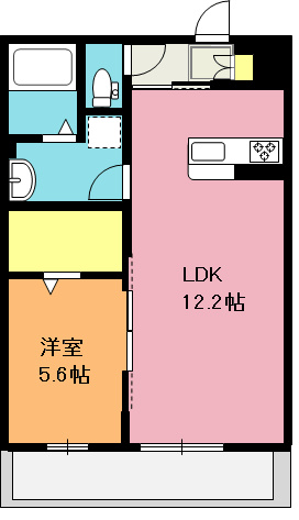 上尾市二ツ宮のアパートの間取り