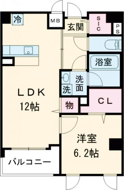 奈良市三条桧町のマンションの間取り