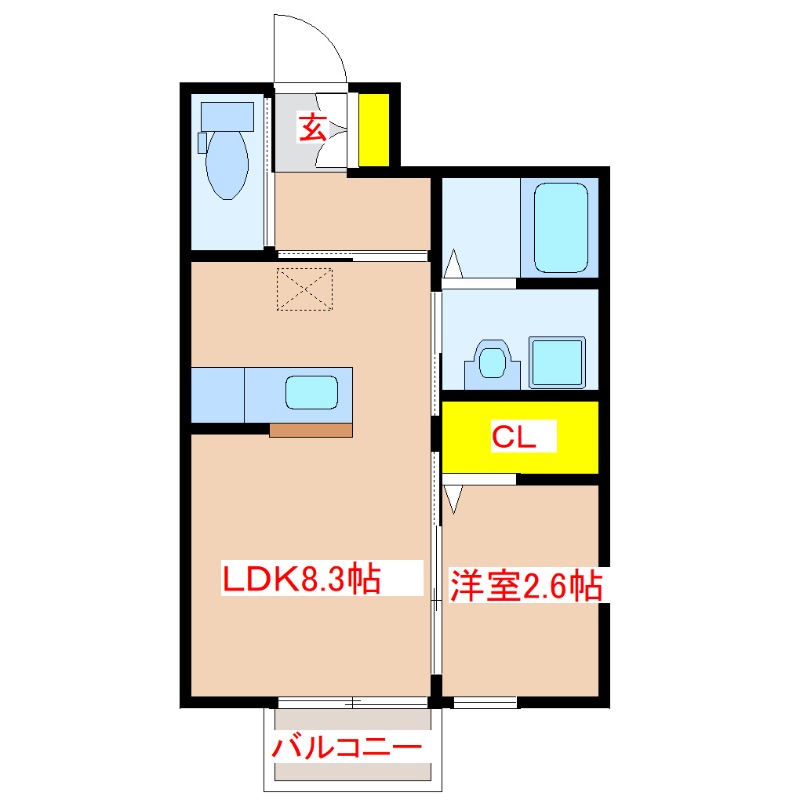 ＣＯＬＺＡ　Ｂ棟の間取り