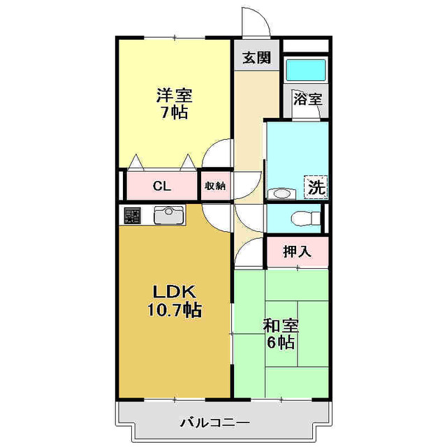 ハイツ鹿持_間取り_0