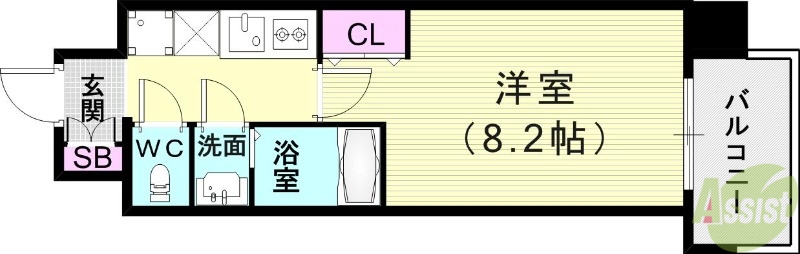リヴィアス神戸SOLEILの間取り写真