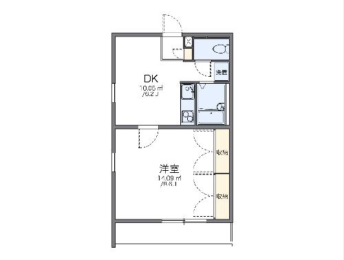 レオパレス大木館弐の間取り