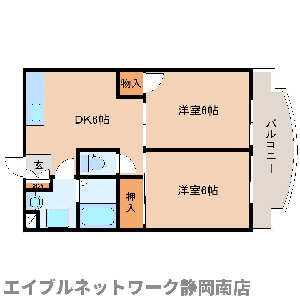 静岡市駿河区西島のマンションの間取り