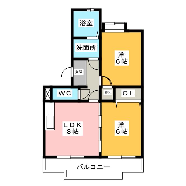 キャサ木曽川の間取り