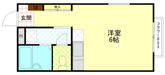 枚方市甲斐田新町のアパートの間取り