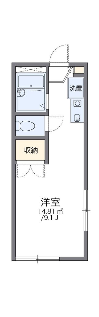 レオパレスばうはうす岡本の間取り