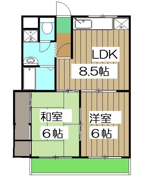 京都市西京区上桂三ノ宮町のマンションの間取り