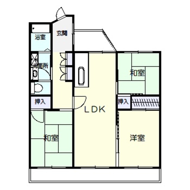 陵南住宅1号棟の間取り