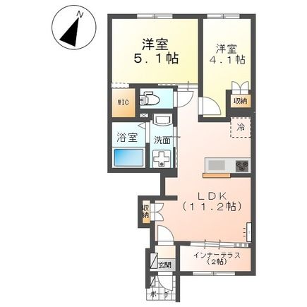 ヴルツェル成東IIの間取り