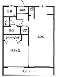 神戸市東灘区甲南町のマンションの間取り