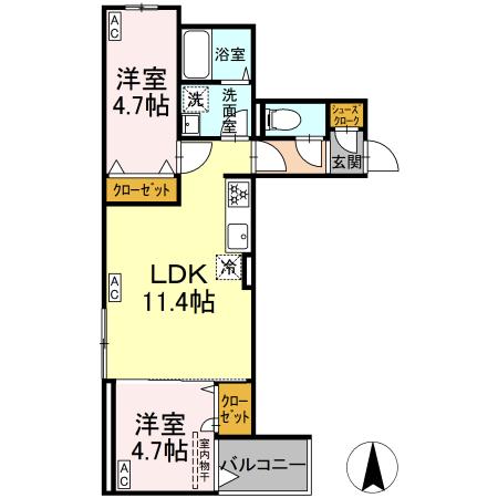 グラナーデ東尾久IIの間取り