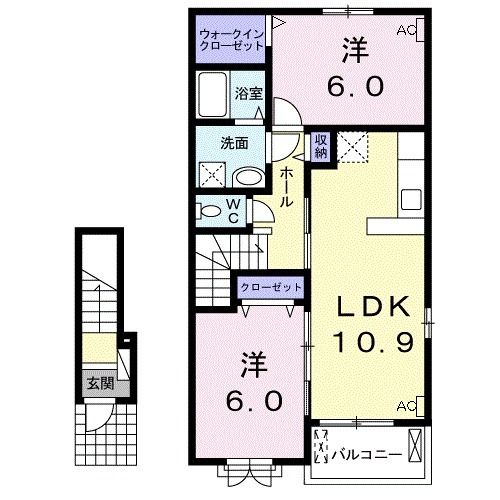 養老郡養老町蛇持のアパートの間取り