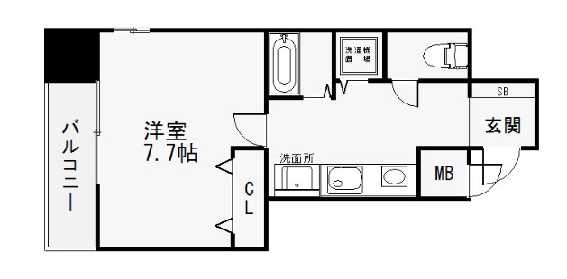 京都市下京区夷之町のマンションの間取り