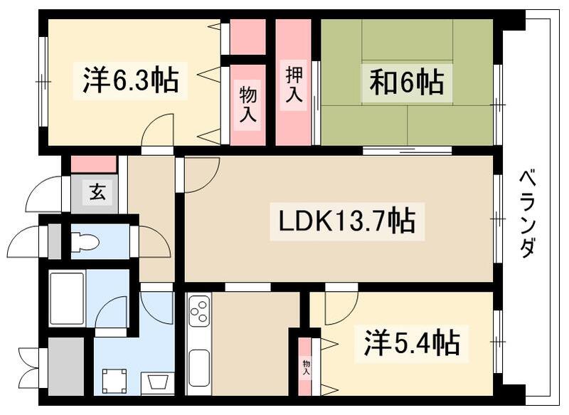 クレスト石川橋の間取り