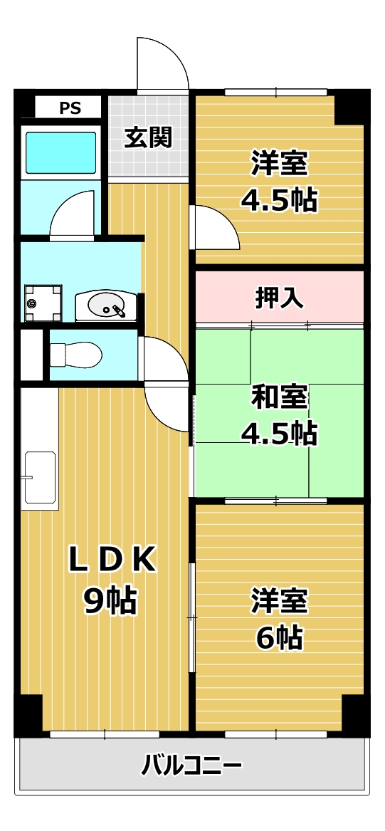 【日海ハイツの間取り】