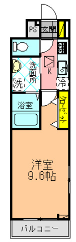 香芝市今泉のアパートの間取り